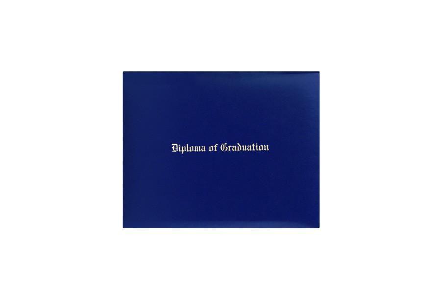 Royal Blue Imprinted Elementary Diploma Cover