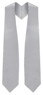 Silver Graduation Stole - Silver College & High School Stoles - Graduation Cap and Gown
