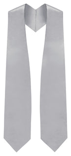 Silver Graduation Stole - Silver College & High School Stoles - Graduation Cap and Gown