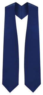Navy Blue Graduation Stole - Navy College & High School Stoles - Graduation Cap and Gown