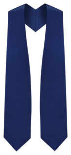 Navy Blue Graduation Stole - Navy College & High School Stoles - Graduation Cap and Gown