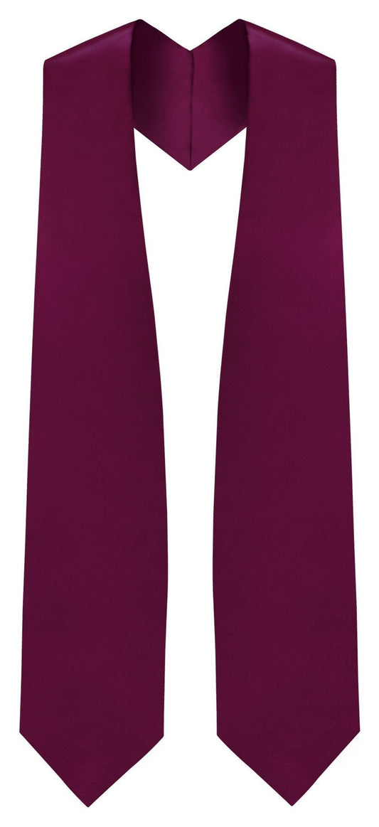 Maroon Graduation Stole - Maroon College & High School Stoles - Graduation Cap and Gown