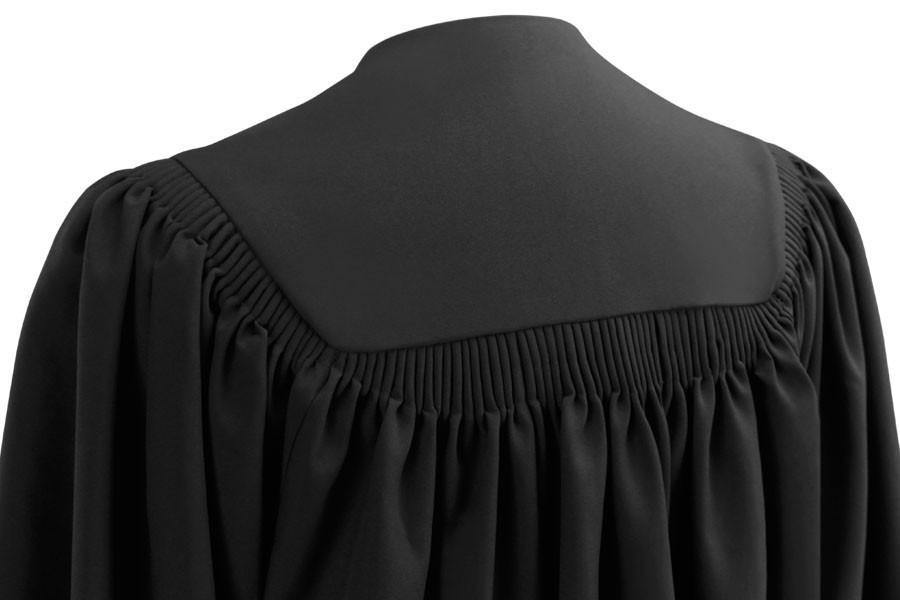 Deluxe Black High School Graduation Gown - Fluted Gown - Graduation Cap and Gown