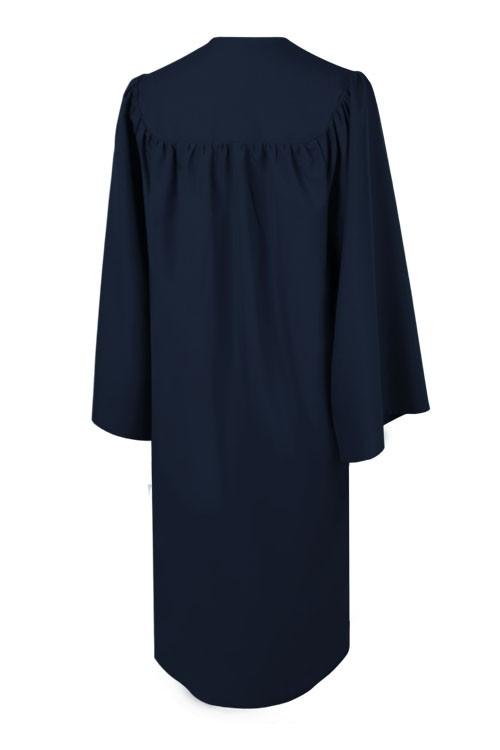 Matte Navy Blue High School Graduation Gown - Graduation Cap and Gown