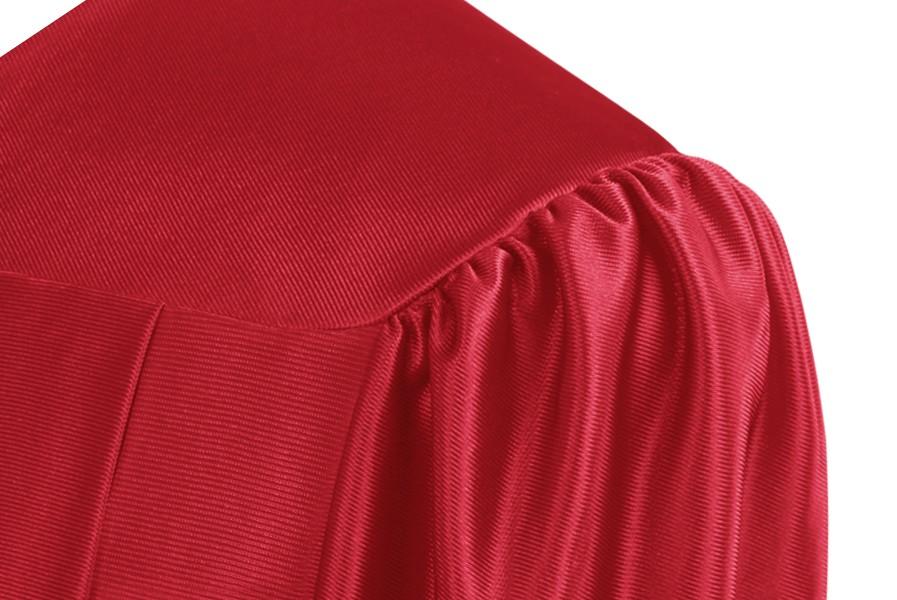 Shiny Red High School Graduation Gown - Graduation Cap and Gown