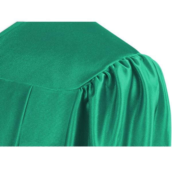 Shiny Emerald Green High School Graduation Gown - Graduation Cap and Gown