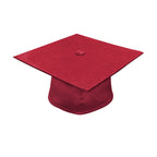 Matte Red Bachelors Cap & Gown