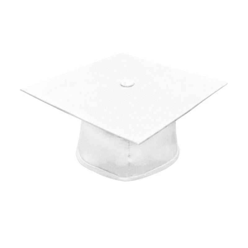 Matte White High School Cap & Gown