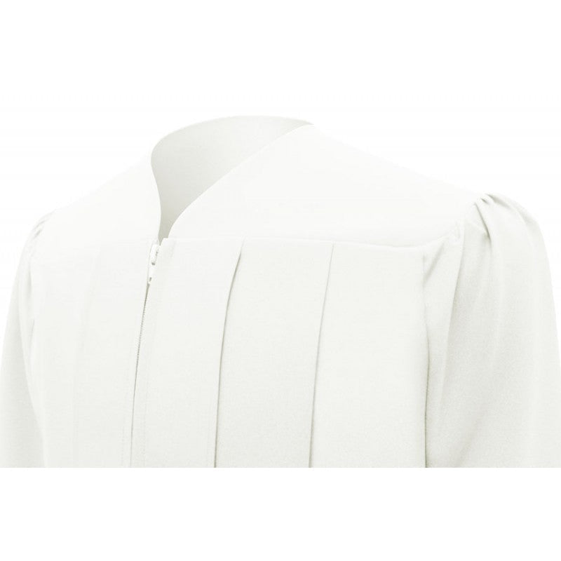 Matte White Junior High/Middle School Cap & Gown