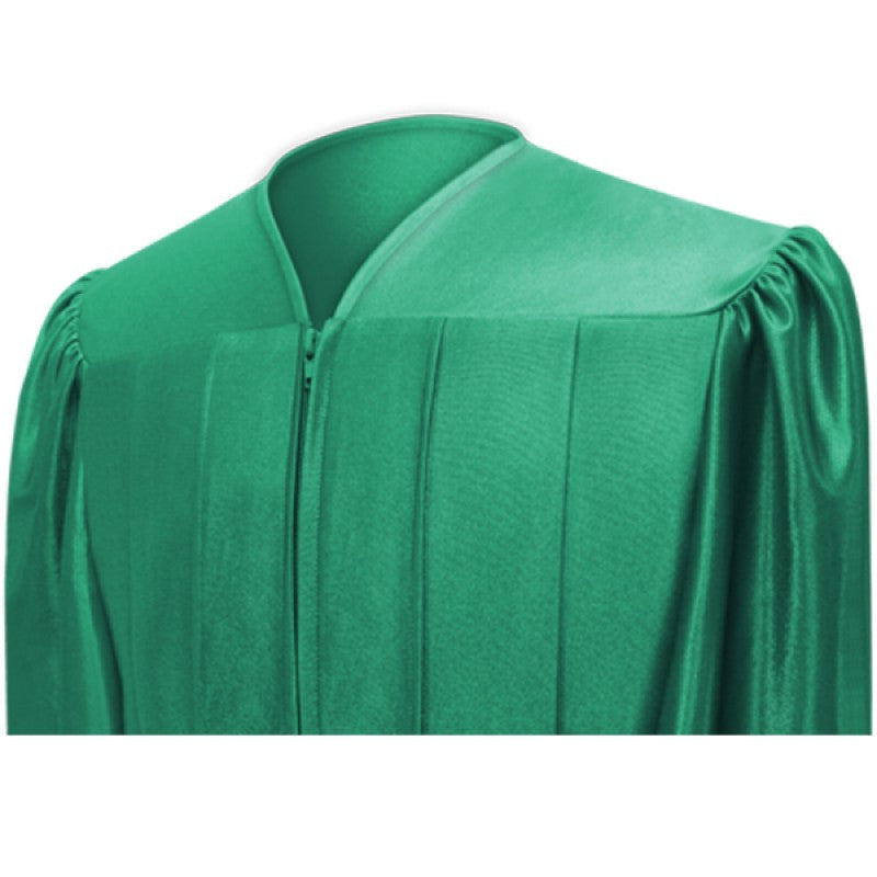 Shiny Emerald Green High School Cap & Gown