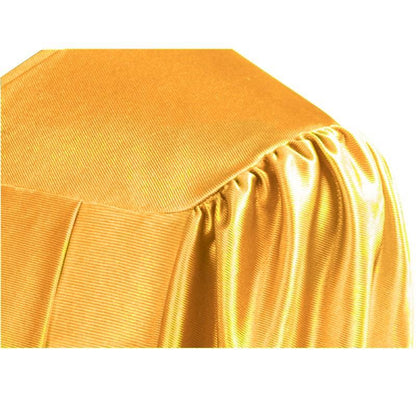 Shiny Antique Gold High School Graduation Gown - Graduation Cap and Gown