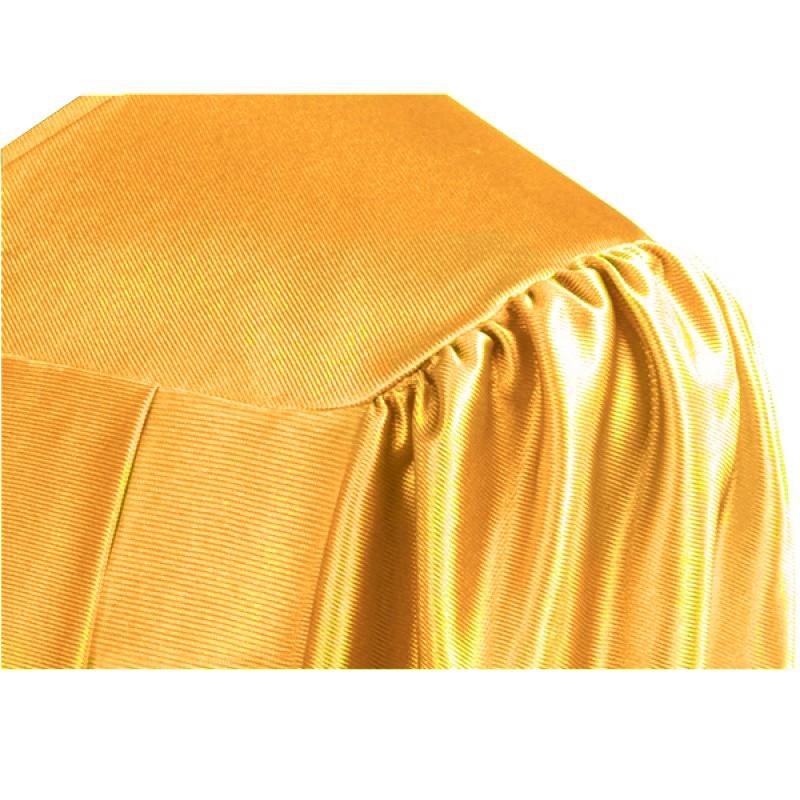 Shiny Antique Gold High School Graduation Gown - Graduation Cap and Gown