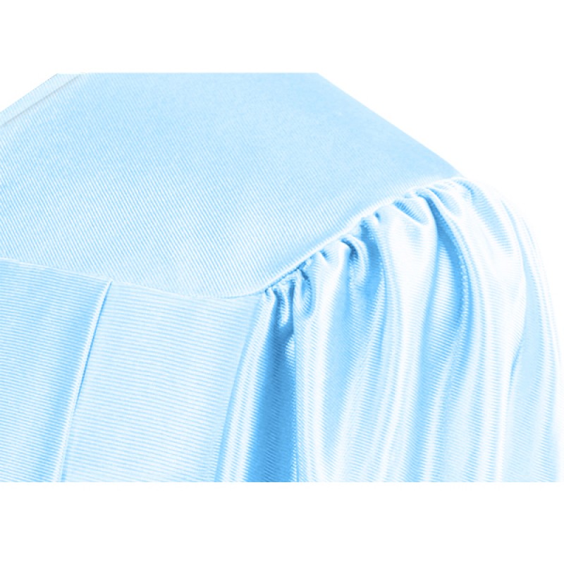Shiny Light Blue Junior High/Middle School Cap & Gown