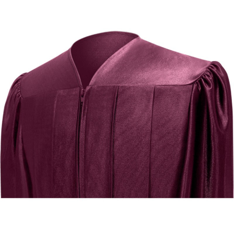 Shiny Maroon Junior High/Middle School Cap & Gown