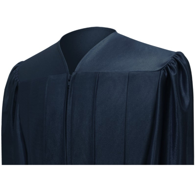 Shiny Navy Blue Junior High/Middle School Cap & Gown