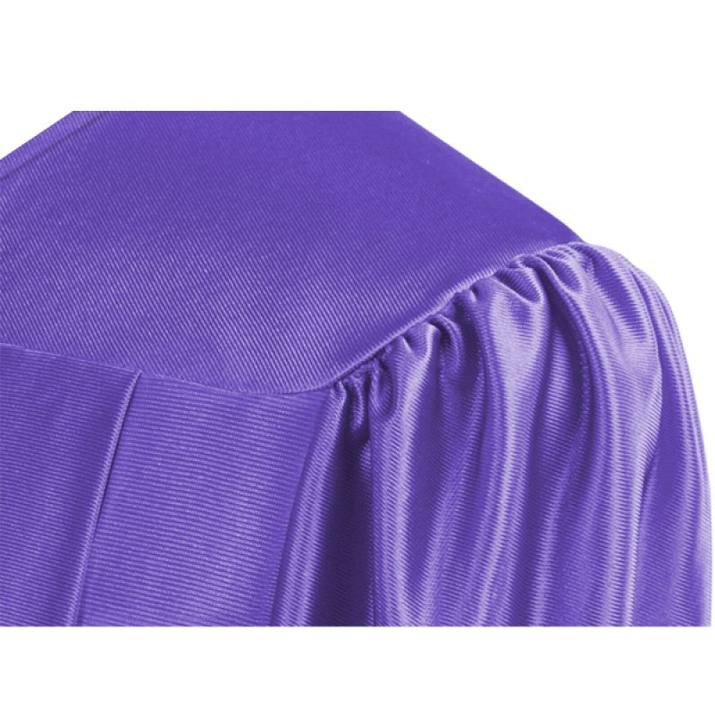 Shiny Purple Bachelors Cap & Gown