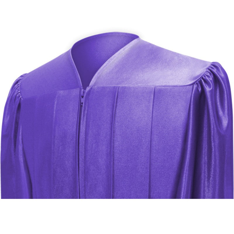 Shiny Purple Bachelors Academic Cap & Gown