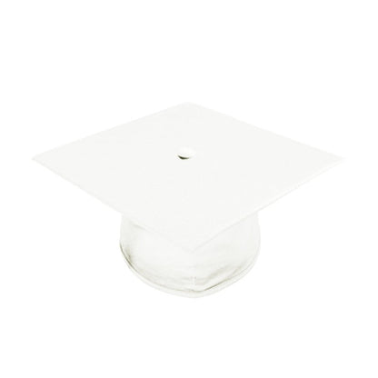 Shiny White High School Cap & Gown